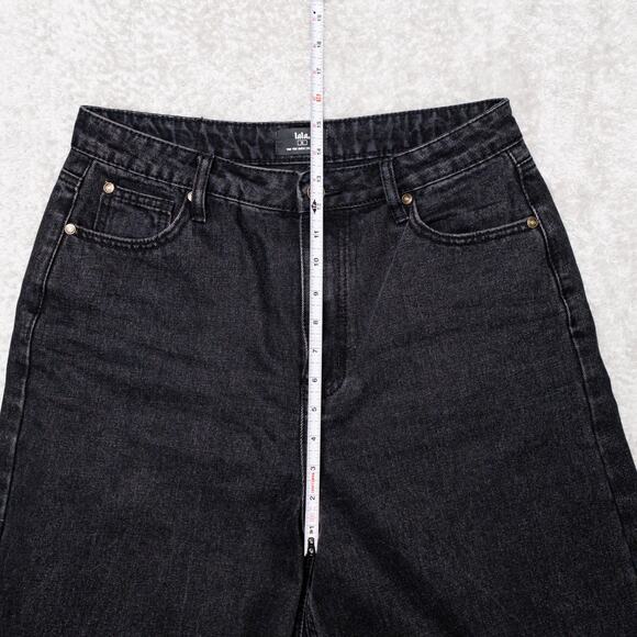 Dressed in LaLa Effortlessly Cool Wide Leg Denim Throwback Black Womens M 32x31 - Picture 7 of 14